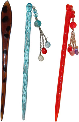 

EASELIFE Premium Combo of Multi Color Juda Sticks Bun Stick(Multicolor)