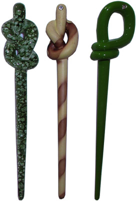 

PiratesFashion Combo of Multi Color Juda Sticks Bun Stick(Multicolor)