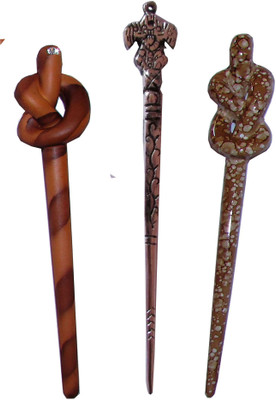

The Ethnic Wears Combo of Multi Color Juda Sticks Bun Stick(Multicolor)