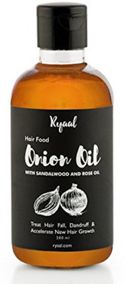 

Ryaal Hair Food Onion Hair Oil - Nourishing Hair Fall Treatment with 100% Real Onion Extract, Argan Oil, Jojoba Oil, Bhringraj, Shea Butter, Mango Butter and More - Intensive Hair Fall Dandruff Treatment Hair Oil(200 ml)