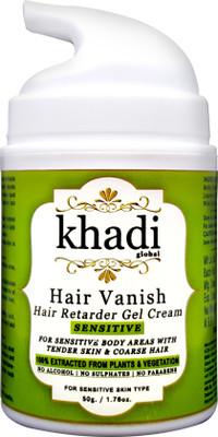 

Khadi Global Khadi Global Hair Vanish Sensitive Hair Retarder Gel Cream For Sensitive Body Areas such as Underarm & Bikini Zone With Tender Skin & Coarse Hair, Gives Permanent Freedom From Unwanted Hair, For Both Male & Female, 100% Natural Hair Retarder 