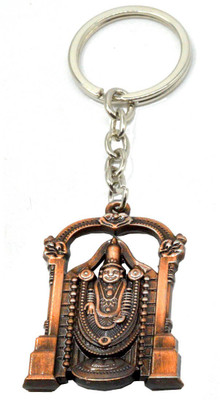 

Faynci Tirupati Balaji (Lord Venkateshwara ) Genuine Metal Antique Brown Plated Double Sided High Quality Key Chain For Gifting Key Chain