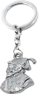 

Faynci Chhatrapati Shivaji Maharaj Double Sided Silver Key Chain Key Chain