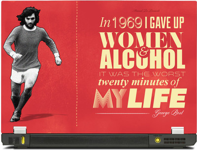 

SkinShack New 3D George Best retro (12.1 inch) Vinyl Laptop Decal 12.1