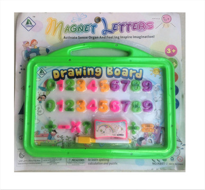 

Johnnie Boy Magnetic Numericals with Drawing Board, Duster, Pen,(Multicolor)