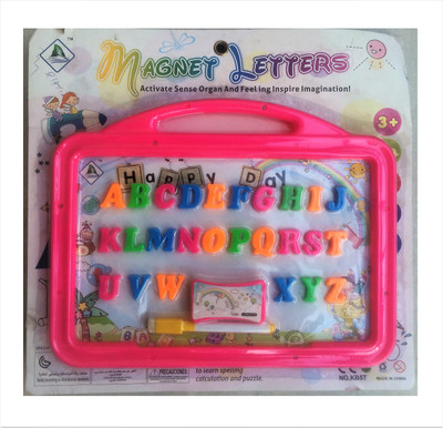 

Johnnie Boy Magnetic Capital Alphabets With Drawing Board , Duster And Pen (multi color)(Multicolor)