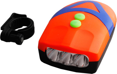 

Asraw Bicycle 3 LED 3 Mode Front Light & Horn LED Front Light(Orange)