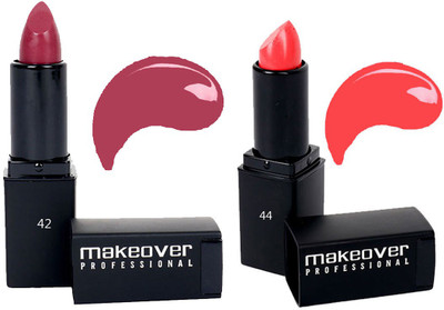 

Makeover Professional Lipstick ( Devtion 42 , Posh Pink 44 )(Devtion, Posh Pink)