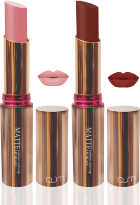 

seven seas velvet matte lipstic Enrched Vitamin E l pink d brown makeup cosmetic combo set of 2(l pink, d brown, 10 g)