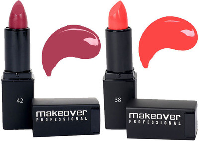 

Makeover Professional Lipstick ( Devtion 42 , Sunset 38 )(Devtion, Sunset)