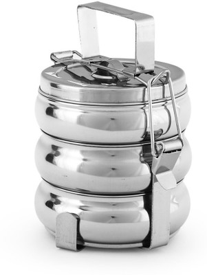 

Fair Food tiffin box,lunch box 3 Tier-1 3 Containers Lunch Box(1700 ml), Steel