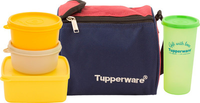Tupperware Best lunch Bag with 4 containers capacity 1200ML 4 Containers Lunch Box(1230 ml) available at flipkart for Rs.1050