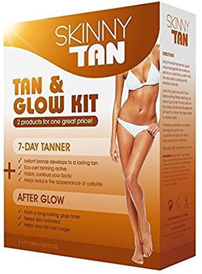 

Skinny Tan Tan & Glow Tanner Kit No Orange No Streak Cellulite Reduction Lotion(150 ml)
