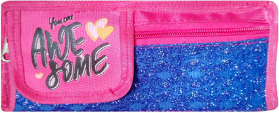 

Monte Polo Kids Awe-Some Art Canvas Pencil Box(Set of 1, Pink)