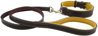 

Skora Dog Collar & Leash(, Brown