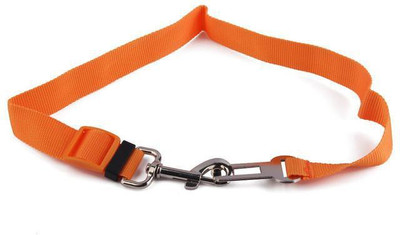 

Tradesk Dog Car Seat Belt Neon Orange Pet Seat Belt(Small)