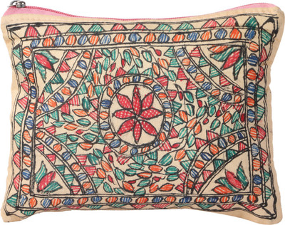 

iMithila Mithila Mithila Folk Art Casual, Ethnic and Jeanswear Madhubani Handpainted Pure Tussar Silk Pouch with multicolour Art Pouch(Multicolor)