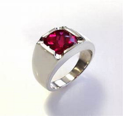 Jaipur Gemstone Natural Manik / Ruby ring Stone Ruby Copper Plated Ring