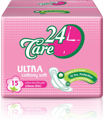 

24Care Ultra Cottony Soft Sanitary Pad(Pack of 15)