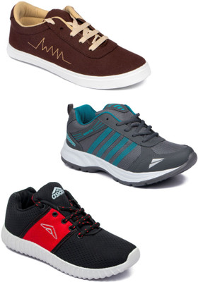 

Asian Men Casual & Running Shoes Combo Pack of 3 Casuals For Men(Multicolor