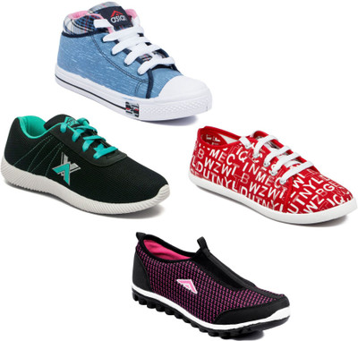 

Asian Women Casual & Running Shoes Combo Pack of 4 Casuals For Women(Multicolor