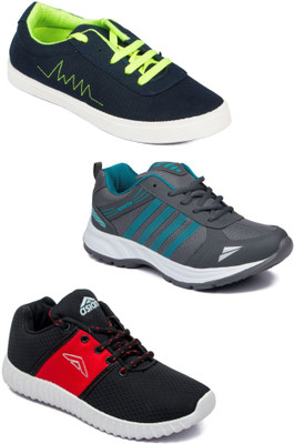 

Asian Men Casual & Running Shoes Combo Pack of 3 Casuals For Men(Multicolor