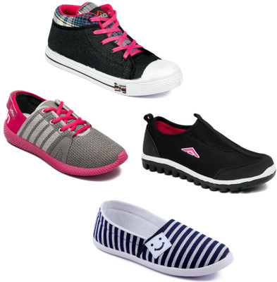 

Asian Women Casual & Running Shoes Combo Pack of 4 Sneakers For Women(Multicolor