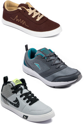 

Asian Men Casual & Running Shoes Combo Pack of 3 Casuals For Men(Multicolor