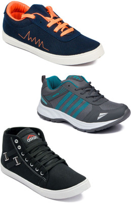

Asian Men Casual & Running Shoes Combo Pack of 3 Casuals For Men(Multicolor