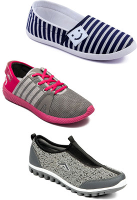 

Asian Women Casual & Running Shoes Combo Pack of 3 Casuals For Women(Multicolor