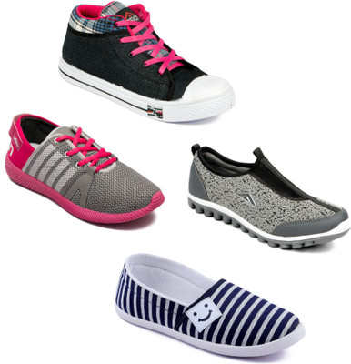 

Asian Women Casual & Running Shoes Combo Pack of 4 Casuals For Women(Multicolor
