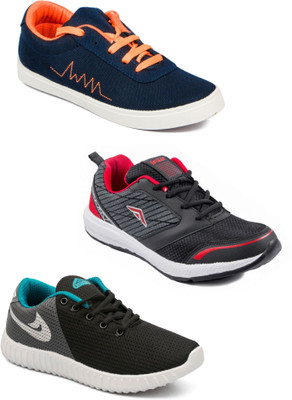 

Asian Men Casual & Running Shoes Combo Pack of 3 Sneakers For Men(Multicolor