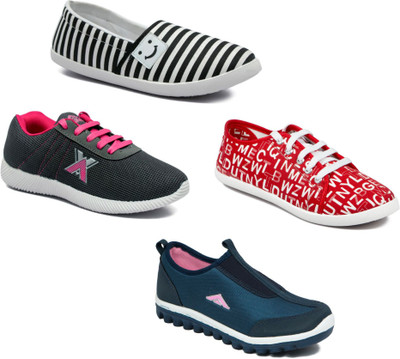 

Asian Women Casual & Running Shoes Combo Pack of 4 Casuals For Women(Multicolor