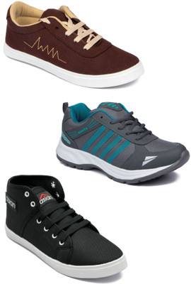 

Asian Men Casual & Running Shoes Combo Pack of 3 Casuals For Men(Multicolor