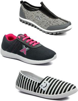 

Asian Women Casual & Running Shoes Combo Pack of 3 Casuals For Women(Multicolor