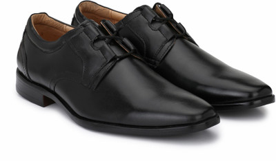 

Hirel's Hirel's Black Genuine Leather Derby For Men(Black