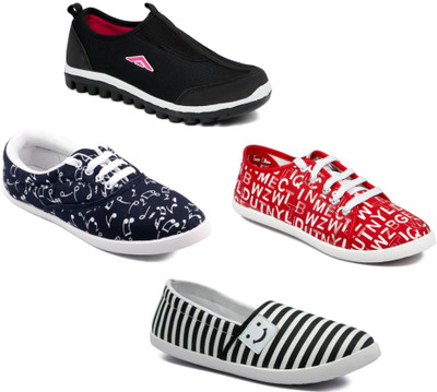

Asian Women Casual & Running Shoes Combo Pack of 4 Casuals For Women(Multicolor