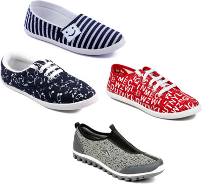 

Asian Women Casual & Running Shoes Combo Pack of 4 Casuals For Women(Multicolor