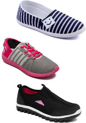 

Asian Women Casual & Running Shoes Combo Pack of 3 Casuals For Women(Multicolor