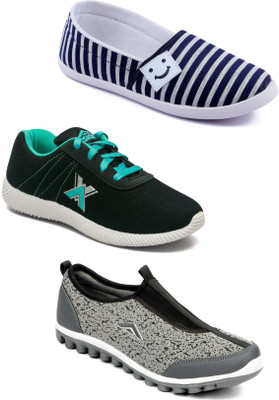 

Asian Women Casual & Running Shoes Combo Pack of 3 Slip On Sneakers For Women(Multicolor
