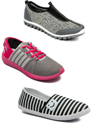 

Asian Women Casual & Running Shoes Combo Pack of 3 Casuals For Women(Multicolor