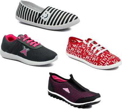 

Asian Women Casual & Running Shoes Combo Pack of 4 Casuals For Women(Multicolor