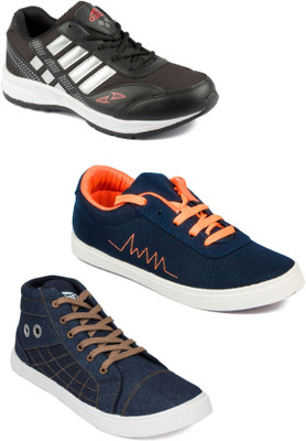 

Asian Men Casual & Running Shoes Combo Pack of 3 Casuals For Men(Multicolor