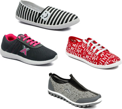 

Asian Women Casual & Running Shoes Combo Pack of 4 Casuals For Women(Multicolor