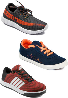 

Asian Men Casual & Running Shoes Combo Pack of 3 Casuals For Men(Multicolor