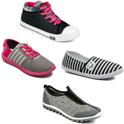 

Asian Women Casual & Running Shoes Combo Pack of 4 Casuals For Women(Multicolor