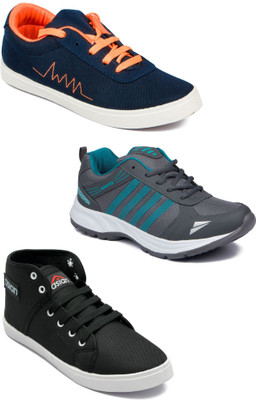 

Asian Men Casual & Running Shoes Combo Pack of 3 Casuals For Men(Multicolor