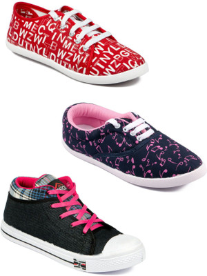 

Asian Women Casual & Running Shoes Combo Pack of 3 Casuals For Women(Multicolor