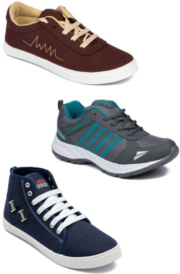 

Asian Men Casual & Running Shoes Combo Pack of 3 Casuals For Men(Multicolor