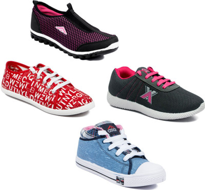 

Asian Women Casual & Running Shoes Combo Pack of 4 Casuals For Women(Multicolor